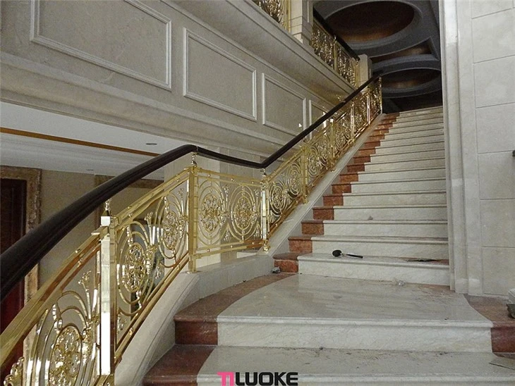 brushed brass handrail